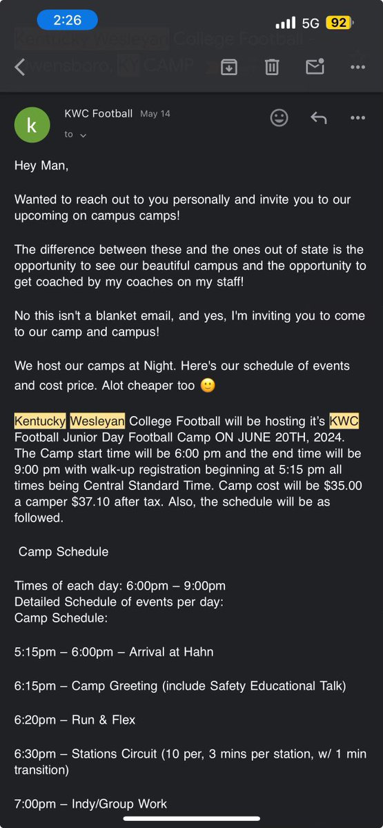 ShupeKaiden3's tweet photo. Thank you @CoachYoung41  for the invite 🟣⚪️ see you June 20th!! @OnTopAthletics https://t.co/xkUss9elzn