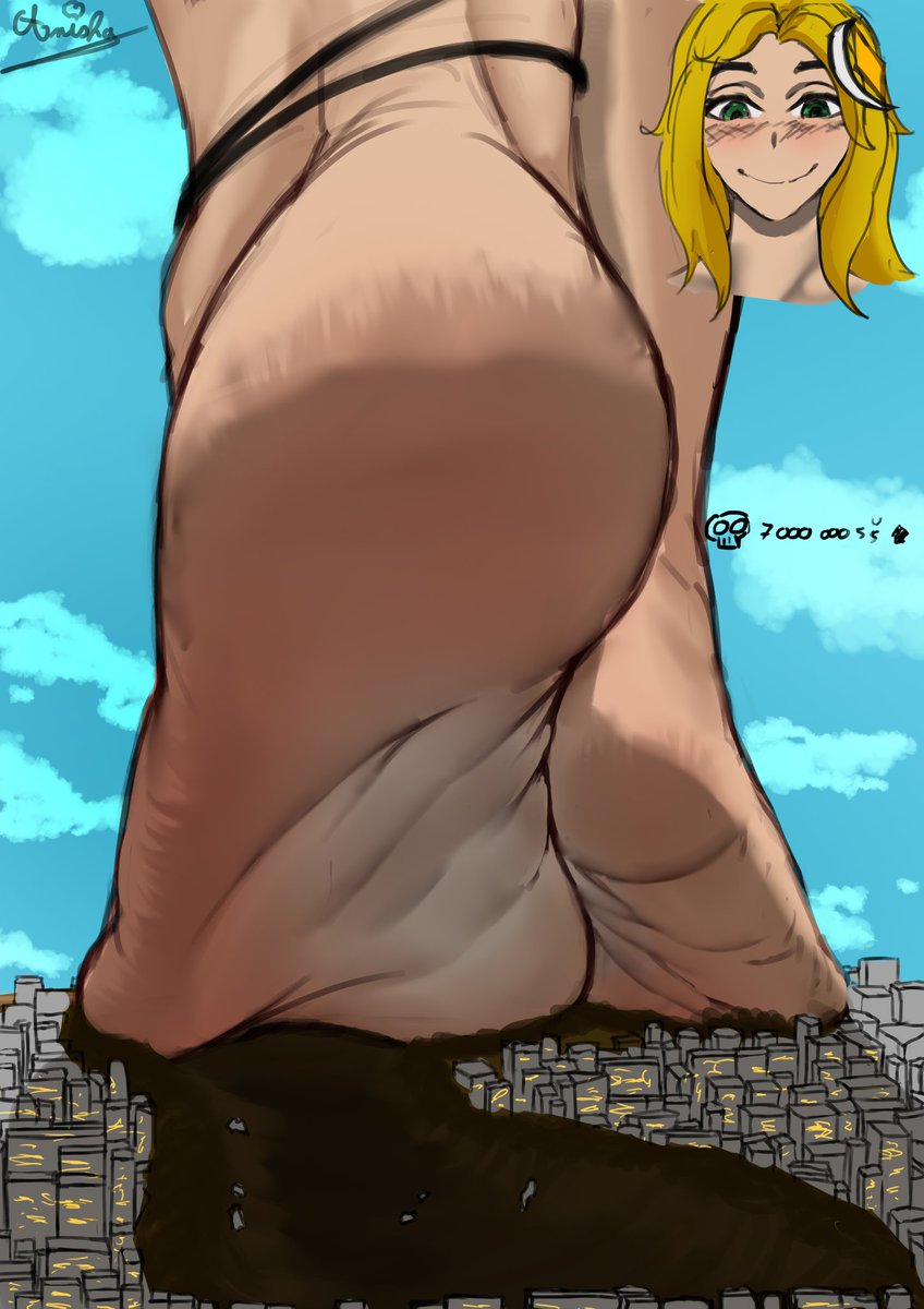 my most popular pics but colored ver and with some detail commission for <a href="/ExoticHunter64/">Mr. X</a> ✨

#sizetwitter #giantess #sizedifference