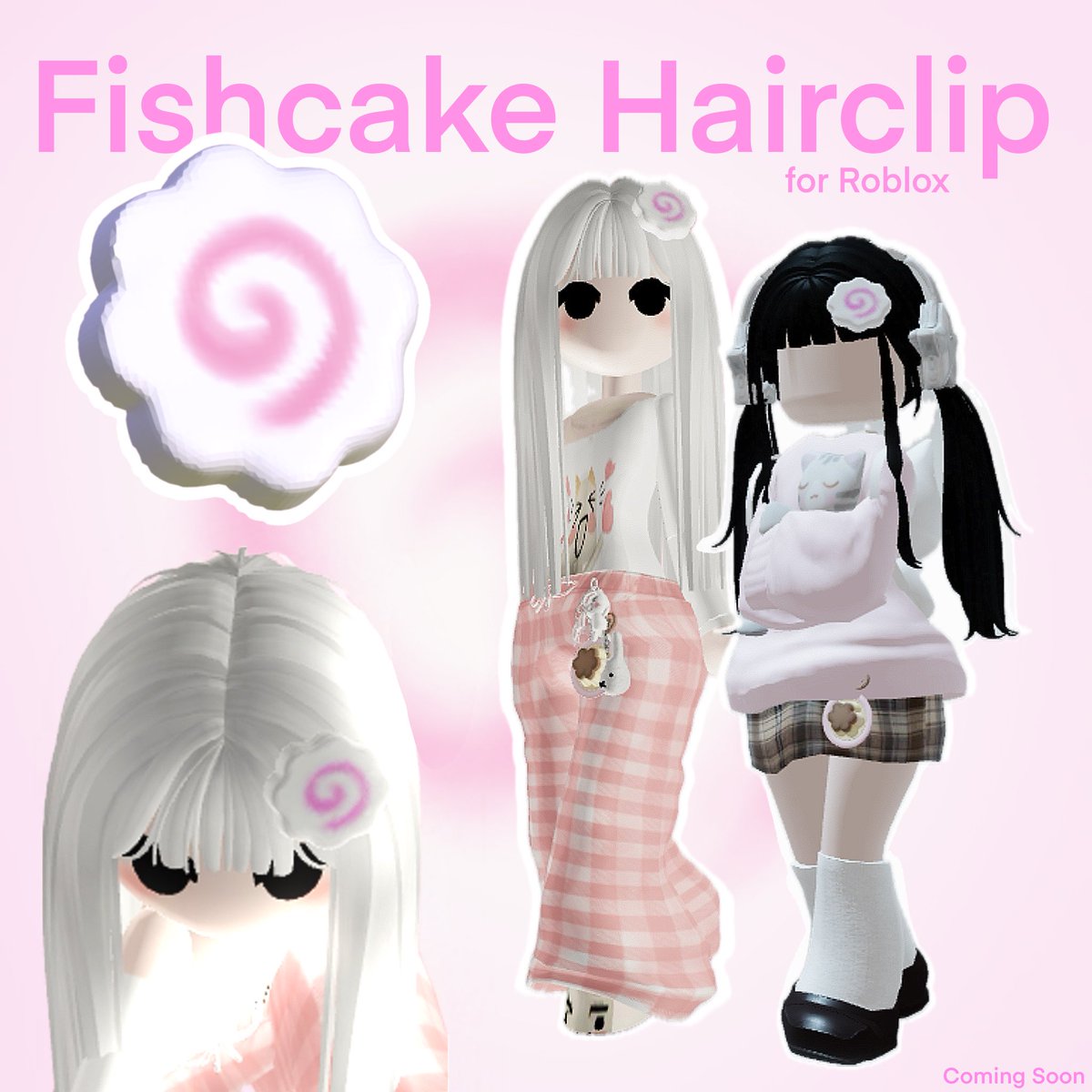 upcoming item for the shop: fishcake hairclip ♡𖦹

#roblox #RobloxUGC #RobloxDesigner #robloxart #RobloxDevs
#RobloxDev #robloxshowcase #robloxclothing #modeler