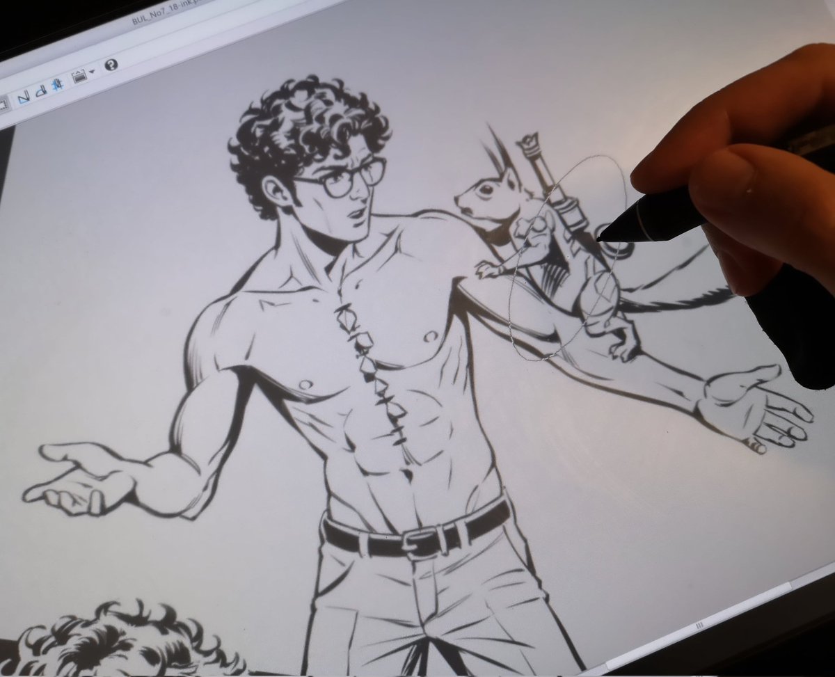 ExMakarov's tweet photo. Who is this arguing with the squirrel?
#workinprogress #sketch #comicbookinking #comicsartist #blackandwhite #inkdrawing #lineart #steampunk https://t.co/D25EMXECEn