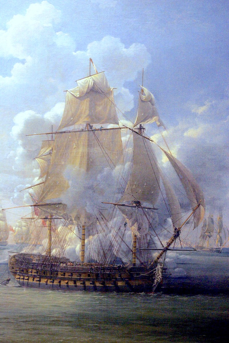 Stamford_Choral's tweet photo. Stand By to reckon up your battleships! Stamford Choral are performing Stanford's rollicking Songs of the Fleet with John Holland-Avery, Baritone soloist, on Sat 29th June 7pm Stamford School Hall.  Tickets at https://t.co/SQqQvAkbPE. Image of HMS Hercule by Louis-Phillipe Crepin https://t.co/bP0QTp5b2N
