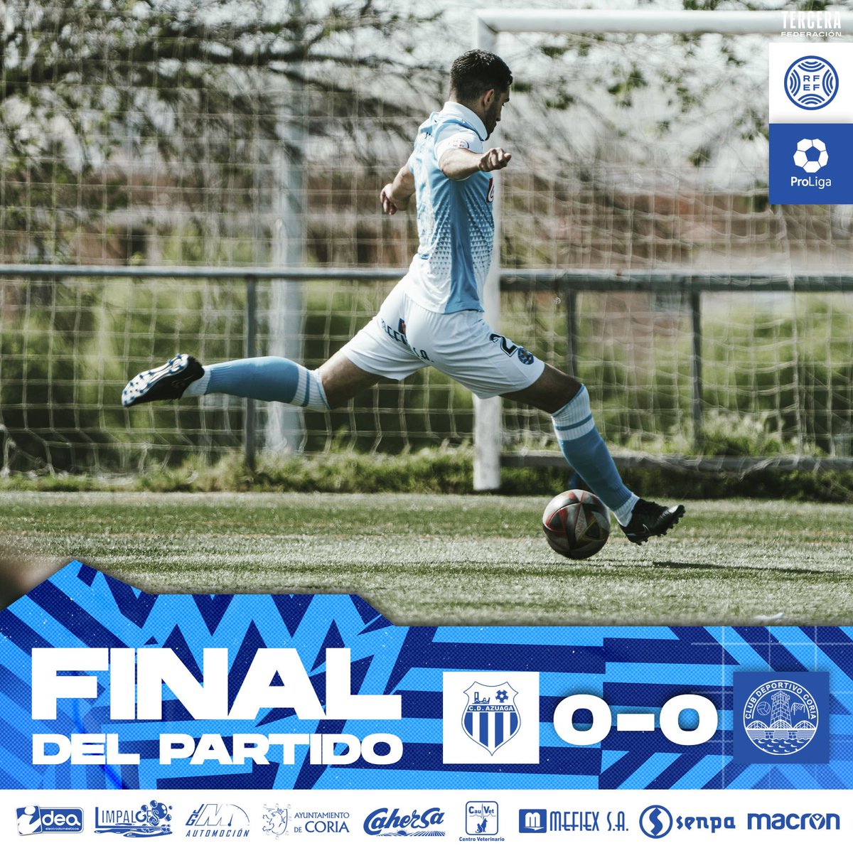 🔚 RESULTADO FINAL

👉🏼 Empate sin goles en Azuaga que deja abierta la eliminatoria.

‼️ ¡VAMOS CELESTES!

C.D. AZUAGA
0-0
C.D. CORIA

📲 #VuestroApoyoNuestraFuerza #CDAzuagaCDCoria