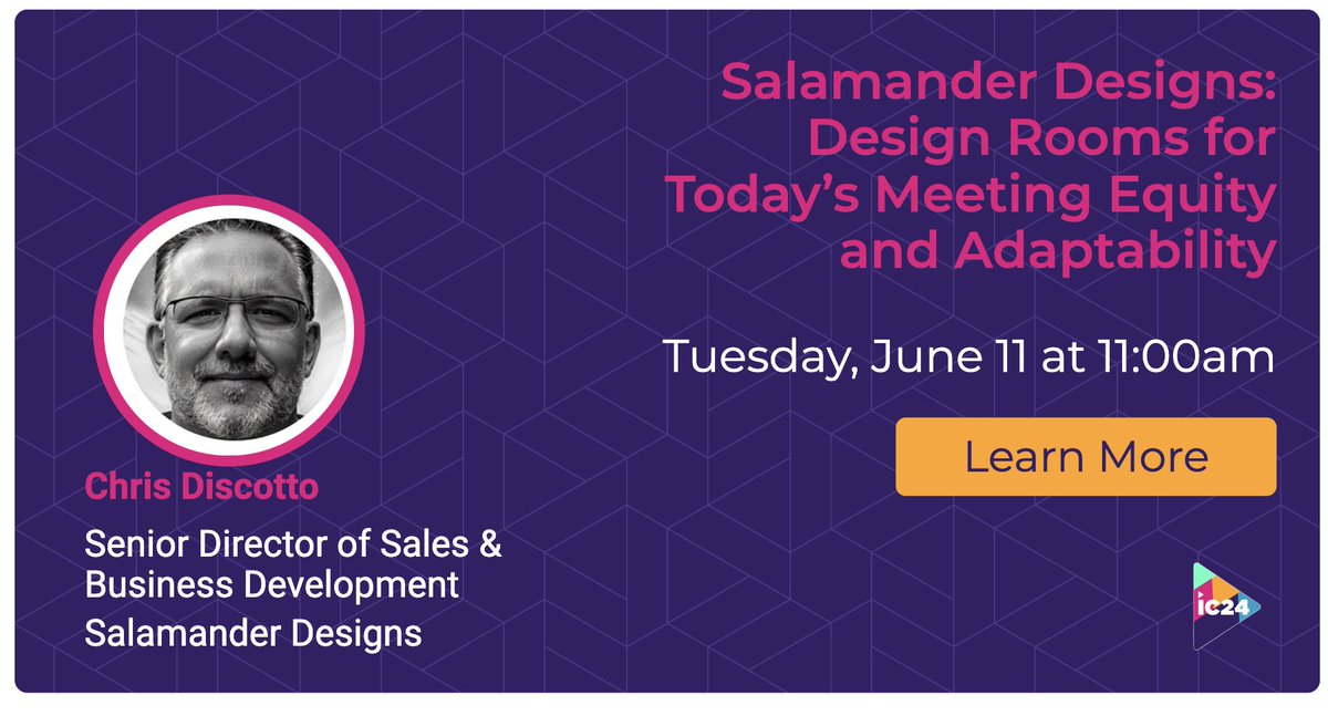 SalamanderD's tweet image. #AVPros, unlock workplace AV Technology Design and CTS Credits for Education at @InfoComm 2024! 

Join us June 11 for Salamanders&apos; Session: Design Rooms for Today’s Meeting Equity and Adaptability MT23. It will transform how you propose spaces for. Earn .5 CTS.5 CTS-D Credits!