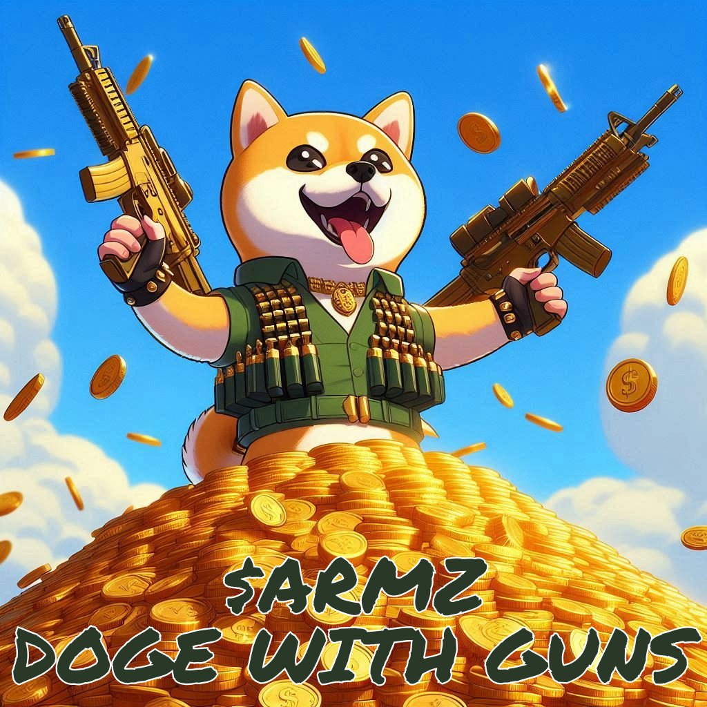 armzcoin's tweet photo. Doge with Guns is going straight to the top. 🔫🐶

Do Only Good Everyday! (with guns) 💥

Get in early... they don’t know about #Doginals yet.😉

$ARMZ $DOGE #Doginals #Crypto #DogeWithGuns #GetInEarly #MemeCoinMagic #X10000 #MicroCapCrypto #shibahub #SOLAV #BitcoinAsia #bitcoinmeme #fypシ゚