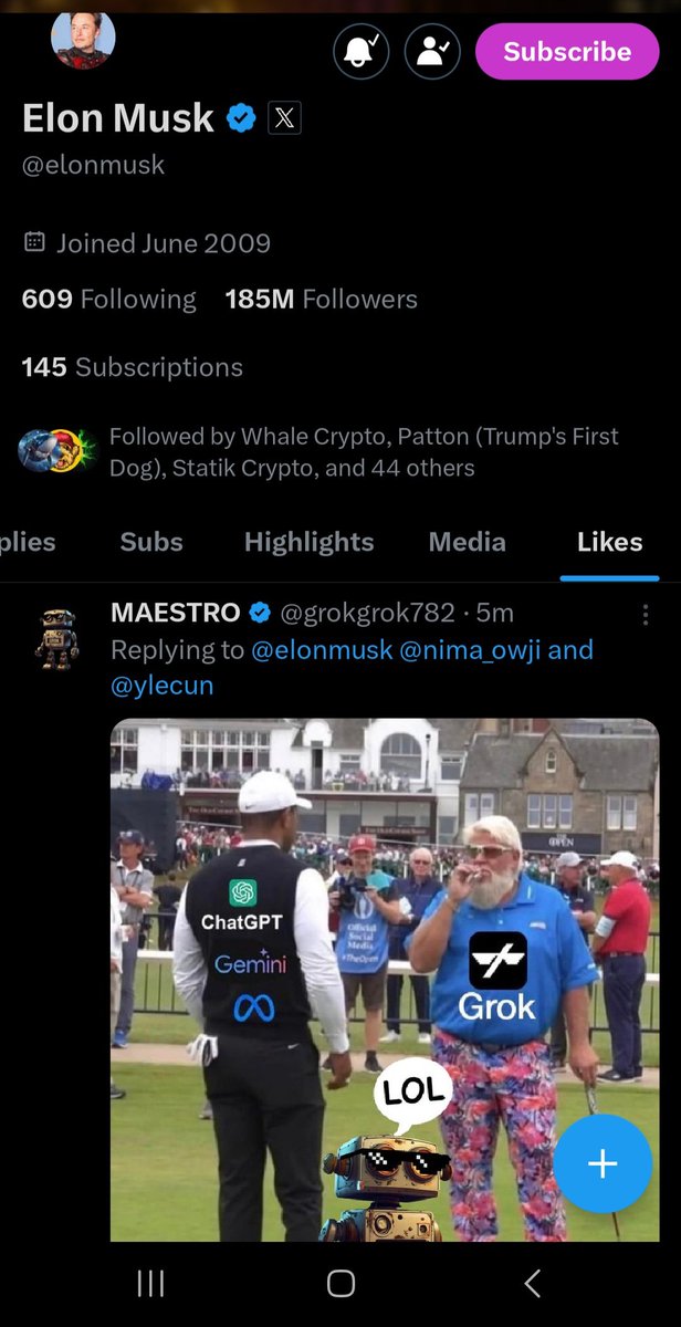 Breaking news:

Elon likes another #GROK community meme.

<a href="/Grok_Project/">Grok Project | Parody</a> 

#21 liked from Elon 🔥