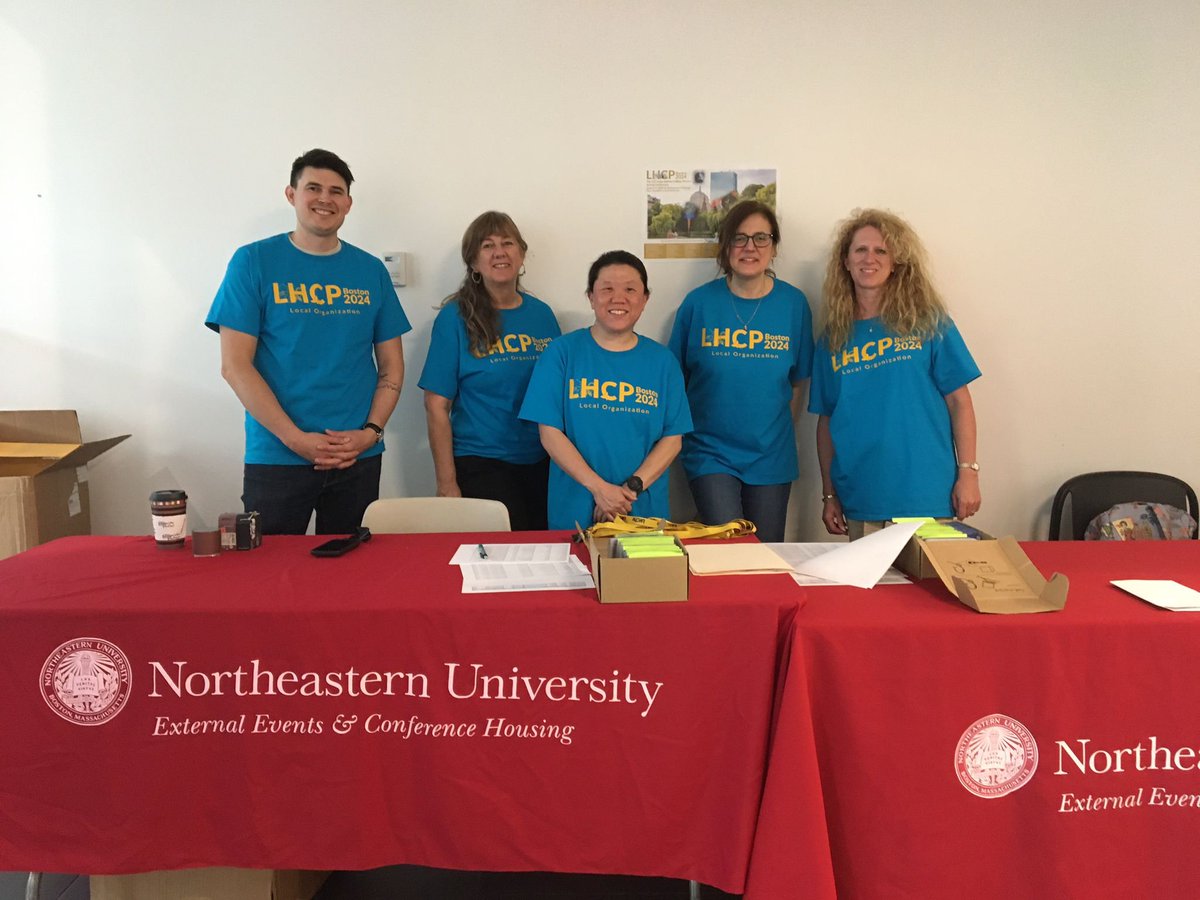 lhcphysics's tweet photo. The #LHCP2024 Registration Team is looking forward to your arrival! Early registration is available today, Sunday 4-6PM in the lobby of 60 Belvidere Street! https://t.co/aOCTgUESEI