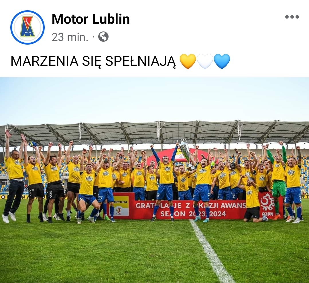 Gratulacje <a href="/MotorLublin/">Motor Lublin</a> !