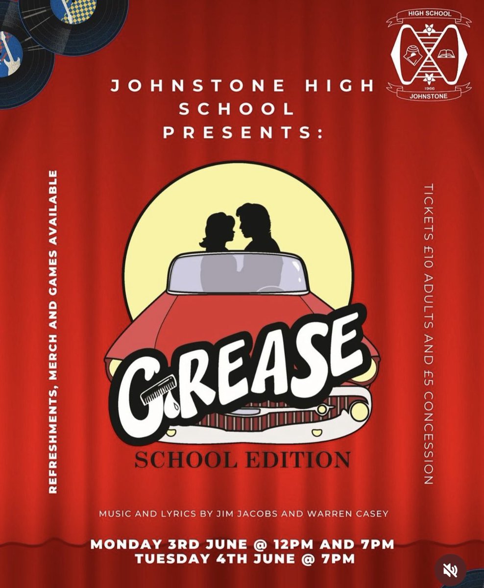 music_jhs's tweet photo. TOMORROW IS THE BIG DAY!!

Tickets still available 🎟️

Cast and crew are well rehearsed and ready to go 🎤 pop along for an  excellent show of fun, dancing and music 🎶

@JohnstoneHighSc @_RenMusic  @RenCouncil @Creative_Ren https://t.co/QYdyuGEgGh