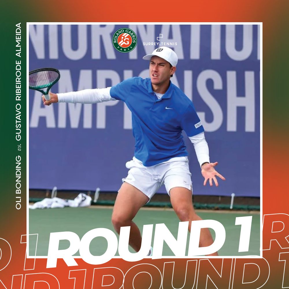surrey_tennis's tweet photo. We are excited to have two players competing in the Roland Garros Junior Girls and Boys events this year. Best of luck to Hannah Klugman, who will be taking on Argentina's Luna Maria Cinalli, and Oli Bonding, who will be battling the qualifier Gustavo Ribeirode Almeida 🎾 https://t.co/zyyIeEaOCD