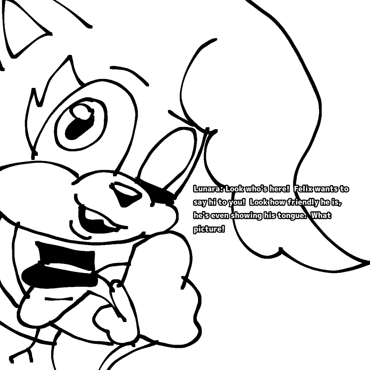 DonResponds2018's tweet photo. Let me introduce you to Félix, my adorable pet! He's so cute he even sticks out his tongue at you. I hope you enjoy this cute moment! #Félix #Pet #ComicSonic https://t.co/krgS0BAzfI