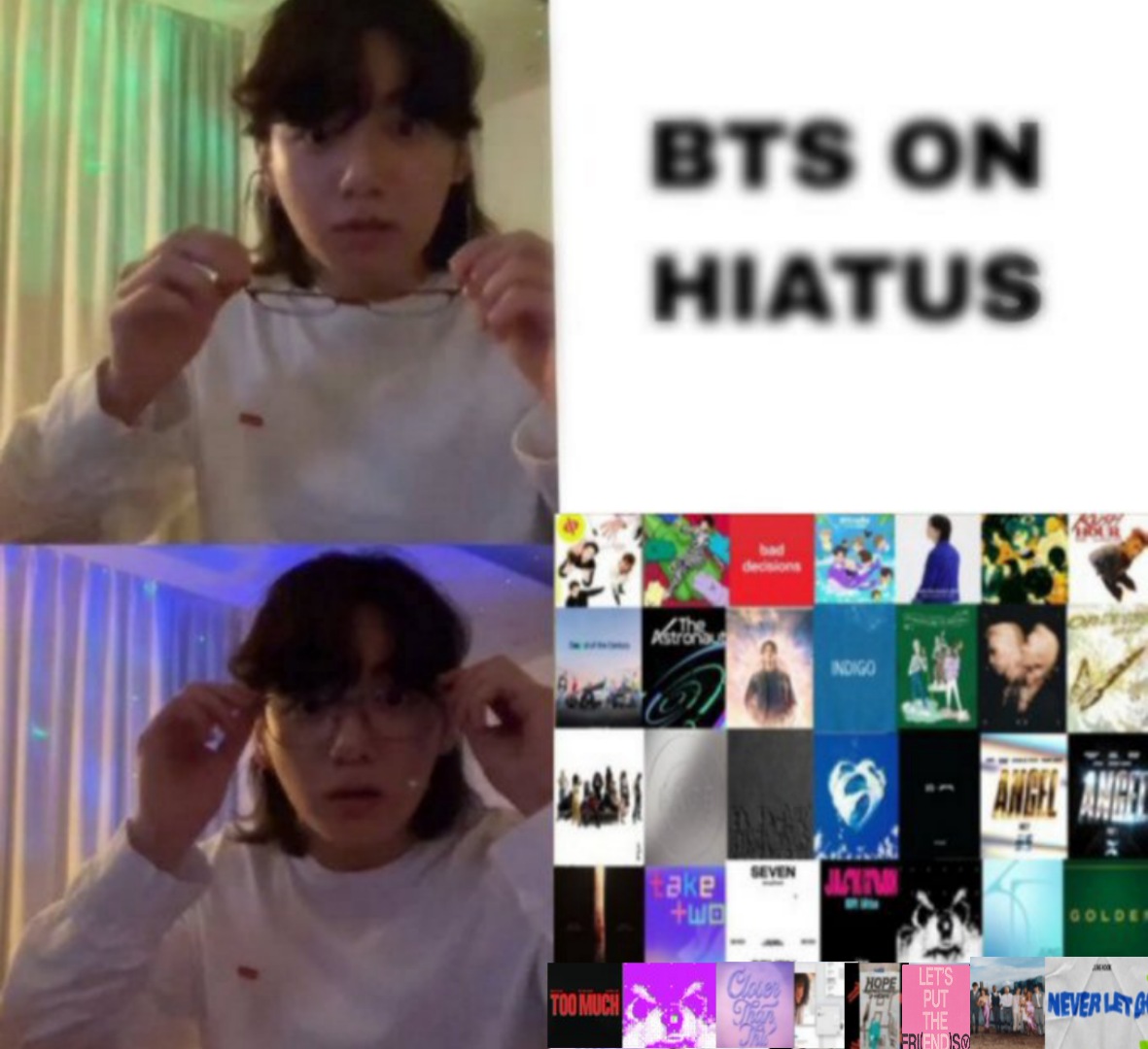 mhereonlyforbts's tweet photo. BTS HIATUS BE LIKE: https://t.co/9qbKbJKE9w