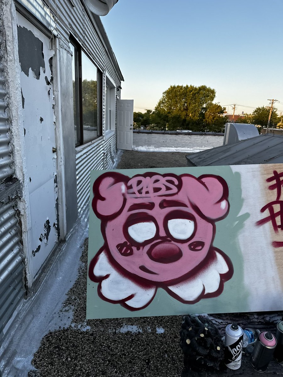 pabsprints's tweet photo. Spray Paint on Plywood commission complete ✅ #makepigsfly https://t.co/nriJp1o387
