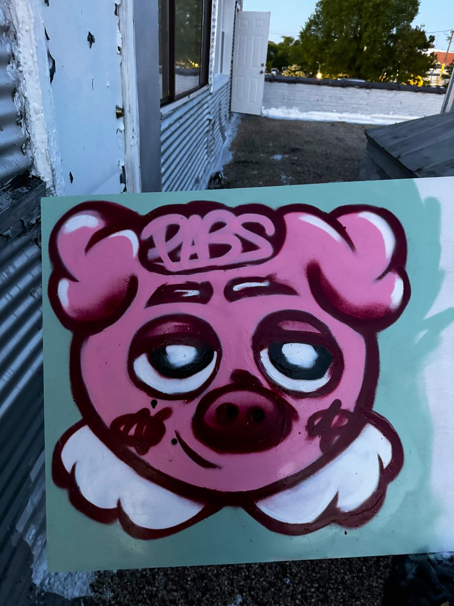 pabsprints's tweet photo. Spray Paint on Plywood commission complete ✅ #makepigsfly https://t.co/nriJp1o387