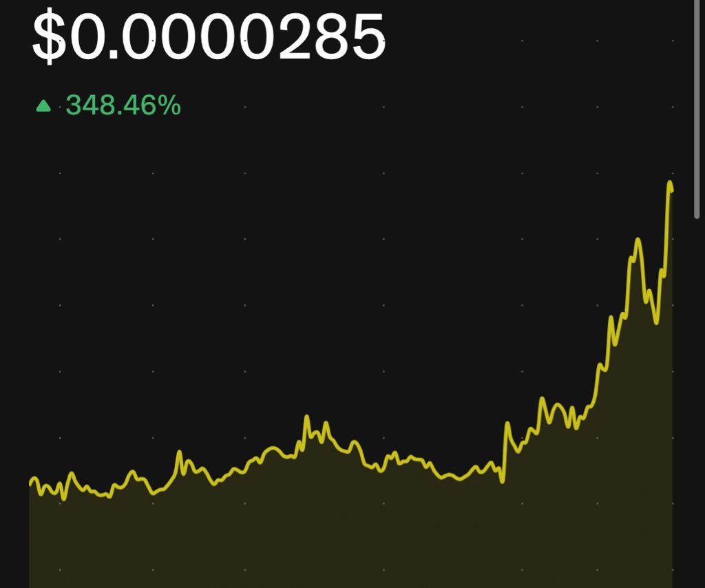 DailaX's tweet photo. lol keep fading the tokens I post. 
This is the 1 week chart. 
You buy $HOPPY at the price you deserve 
🐸 🤍 https://t.co/xRThcDQtPk