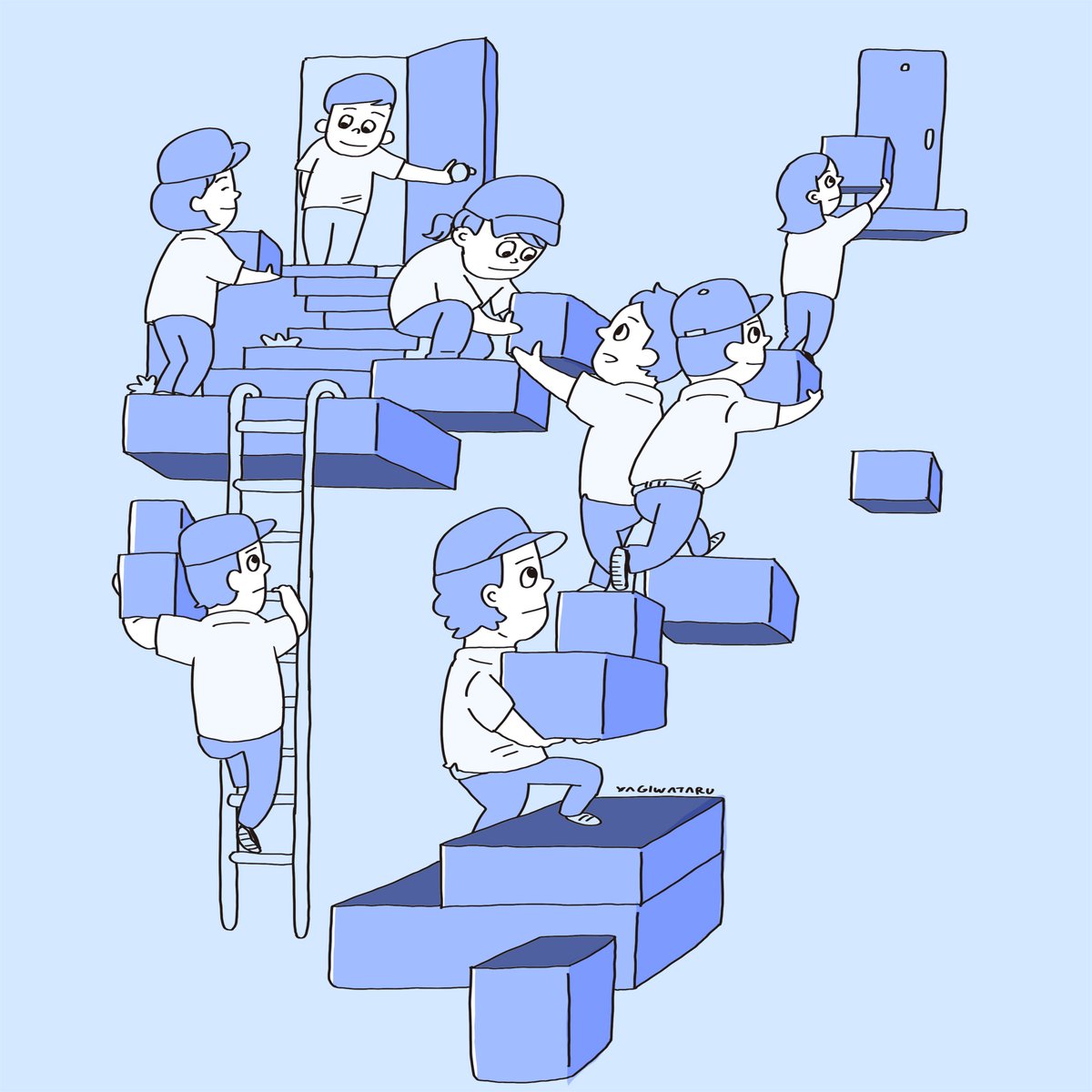 「ラストワンマイル」|ヤギワタルのイラスト