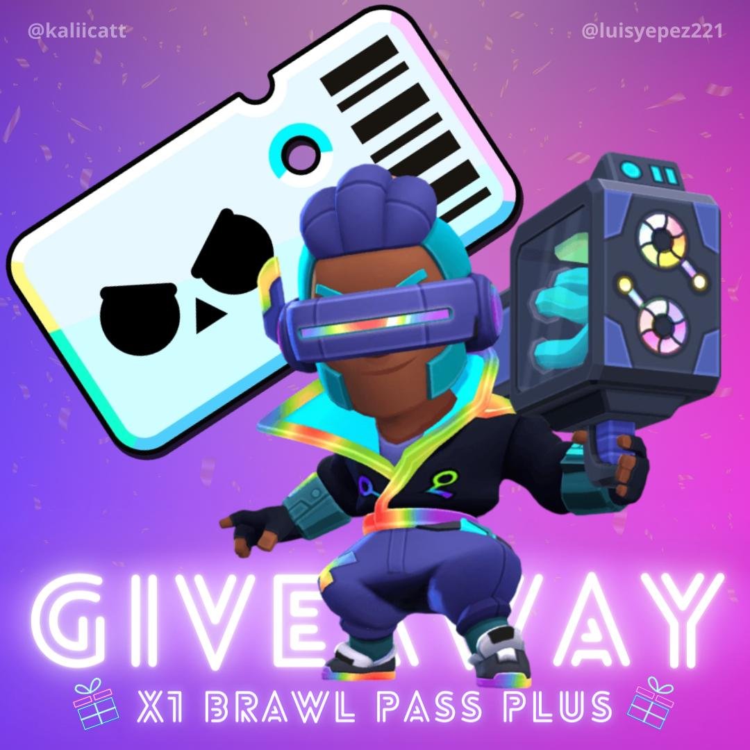 luisyepez221's tweet photo. 🎁 X1 BRAWL PASS PLUS GIVEAWAY 
To join:
✅ Follow @kaliicatt &amp; @luisyepez221
✅ Like &amp; RT 💓
✅ Tag 1 friend 🗣

Winners will be announced on June 8th 
✨ Good luck 

#BrawlStars #Giveaway  #BrawlPassPlusGiveaway https://t.co/UCq4hYzAew