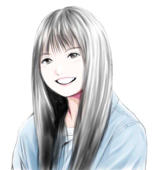 「blue jacket long hair」 illustration images(Latest)