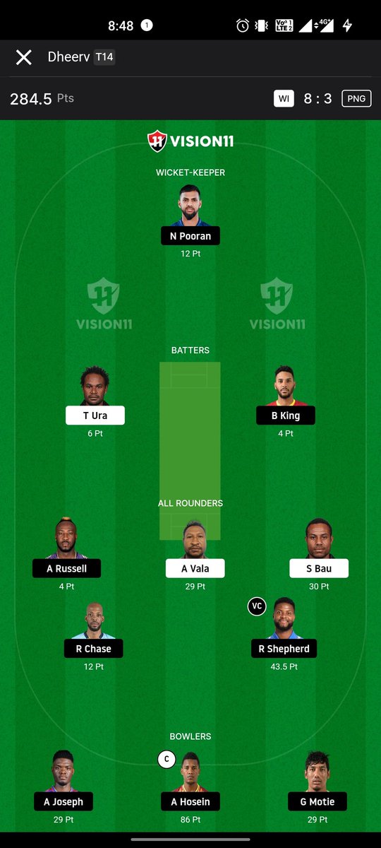 MRBACKCHODD's tweet image. Vision 11 clearly adding bots and doing scam with users 

In 7:4 combination GL how can someone come with 10:1 combination where 3-3 batters bowlers are compulsory 

Need clarification on this from @Vision11ofc
#vision11scam 

@snehakumarreddy @ShankarRaika51 @FantasycricPro