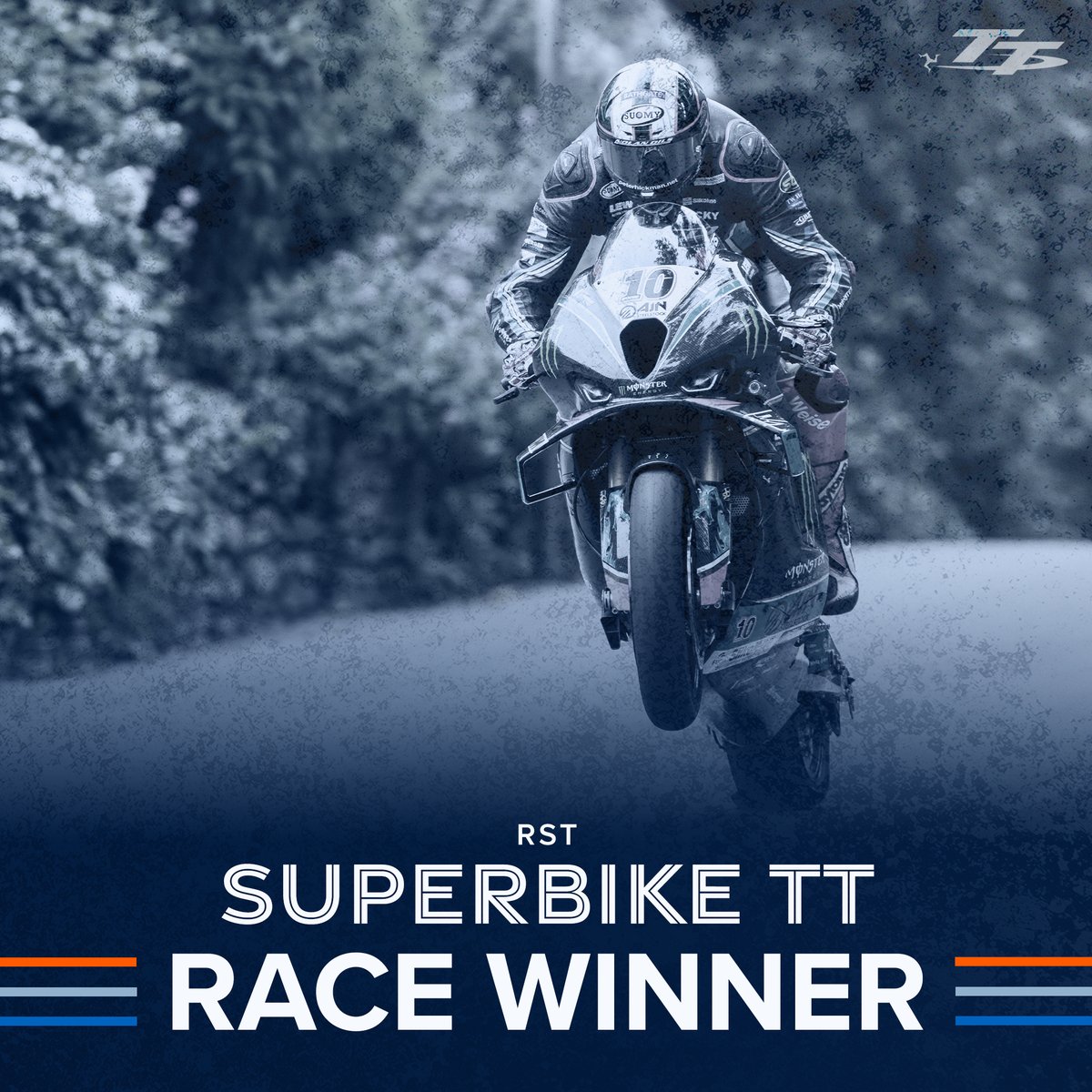ttracesofficial's tweet photo. Peter Hickman has taken the @rstmoto Superbike TT Race 1 win and with it matched Hailwood's number of wins 1️⃣4️⃣ https://t.co/AZRHWDlLPG