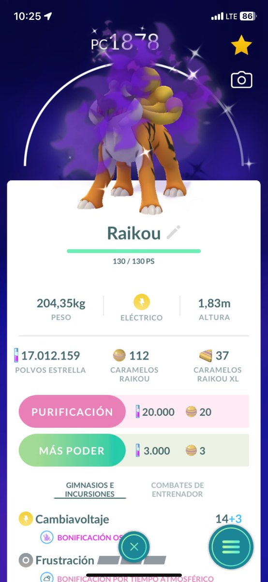 Sanrivas's tweet photo. Raikou blank  shiny #pokemongo https://t.co/SM1LRhOMNq