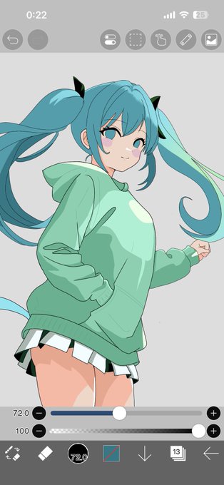 「blue hair twintails」 illustration images(Latest)