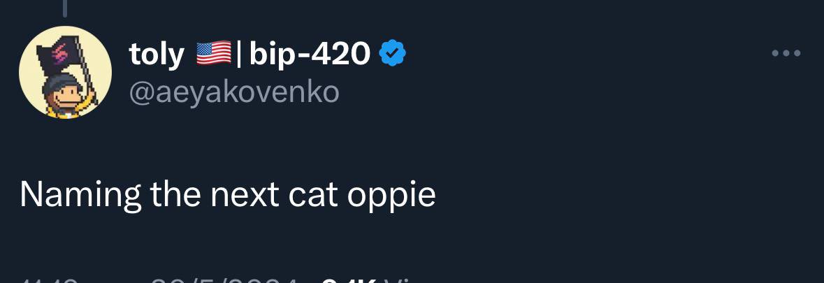 CT_Osiris's tweet photo. @elonmusk I love $OPPIE @OPPIEonSOL https://t.co/HFWJJVIQOR