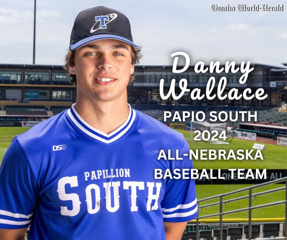 OWHnews's tweet photo. Congrats to Papillion-La Vista South's @Dannywallace22 for being selected to the 2024 All-Nebraska baseball team!

Meet the team: https://t.co/dCruzL68Kg #nebpreps https://t.co/Ab3qQa1X6I