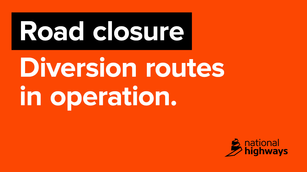 The #A14 in #Northamptonshire remains CLOSED eastbound between J7 (for #Corby) & J8 (#Kettering).

Traffic has been released on the westbound carriageway as the Air Ambulance has now left the scene.

Diversion details here: nationalhighways.co.uk/travel-updates…
