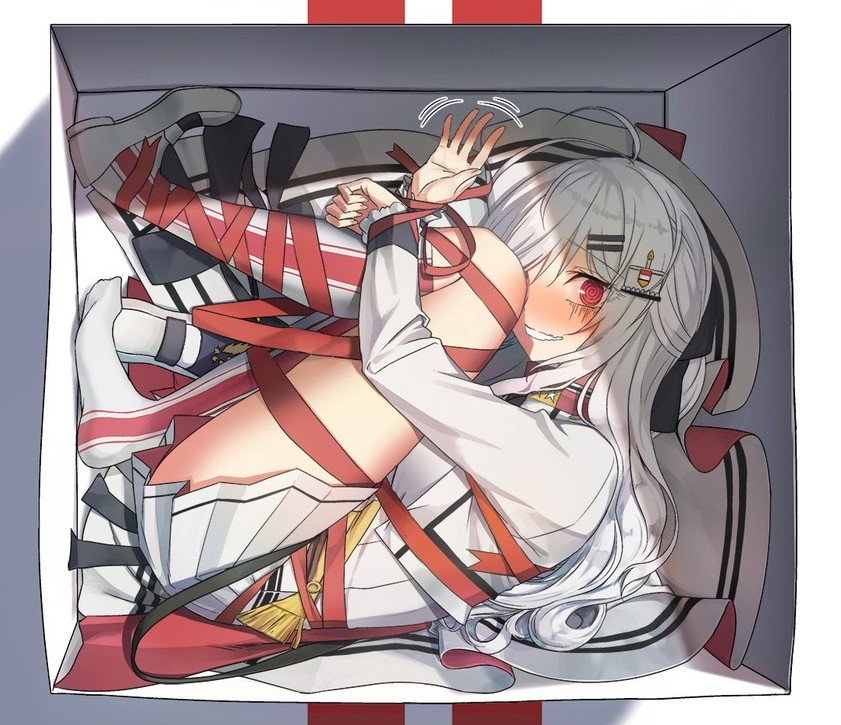 ㅤ
C-Can she get some help?

She... tripped and fell into the box all wrapped. . .
ㅤ