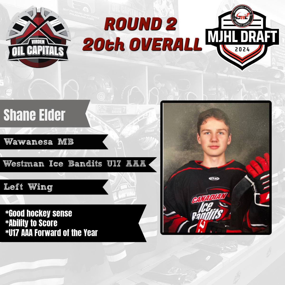 OilCapsHockey's tweet photo. 🚨🚨🚨Round 2 - 20th Overall🚨🚨🚨

#MJHLDRAFT24 https://t.co/zTikQg5LSl