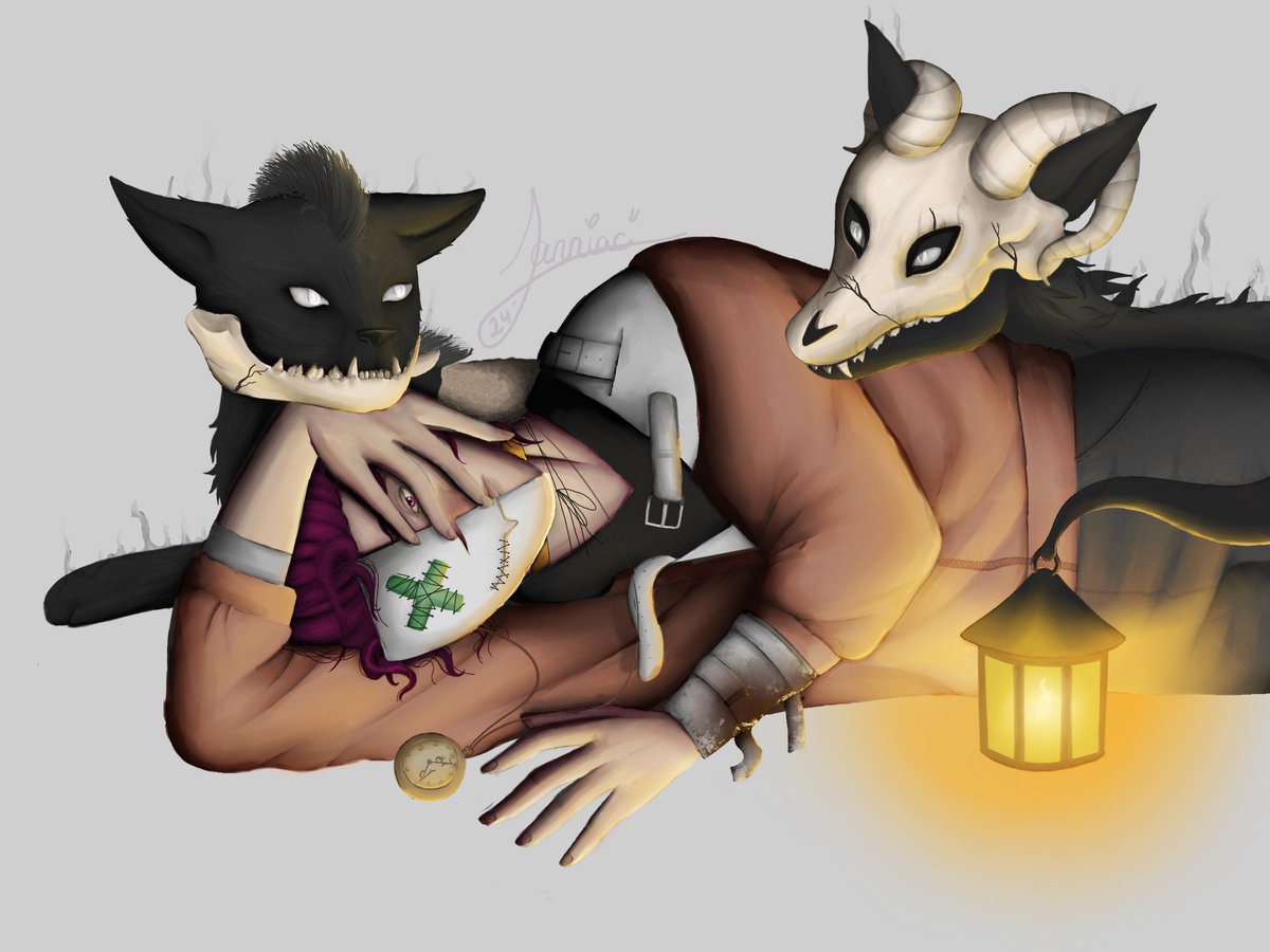 ArtbyJanniac's tweet photo. I can't say, I've been drawing more than max. an hour every day, since work has me pretty much dead at the end of the evening but I still get some things done... just takes longer xD They're Ago🐶 > Patrek > Zuga🐶
#originalcharacters #oc #warlock #Patrek #Zuga #Ago #conceptart https://t.co/Ox5F0clUA2