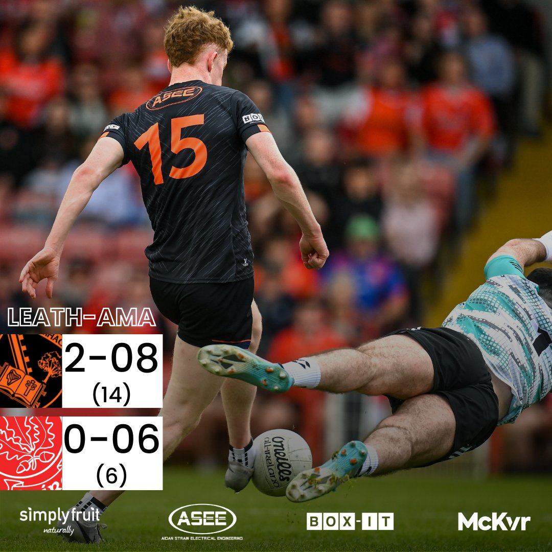Armagh_GAA's tweet photo. All-Ireland Senior Football Cship Group Stage | Grp 1 | Rnd 2

Ard Mhacha: 2-08 (14)
Doire: 0-06 (6)

#ArdMhachaAbú https://t.co/cgXWoIb8J1