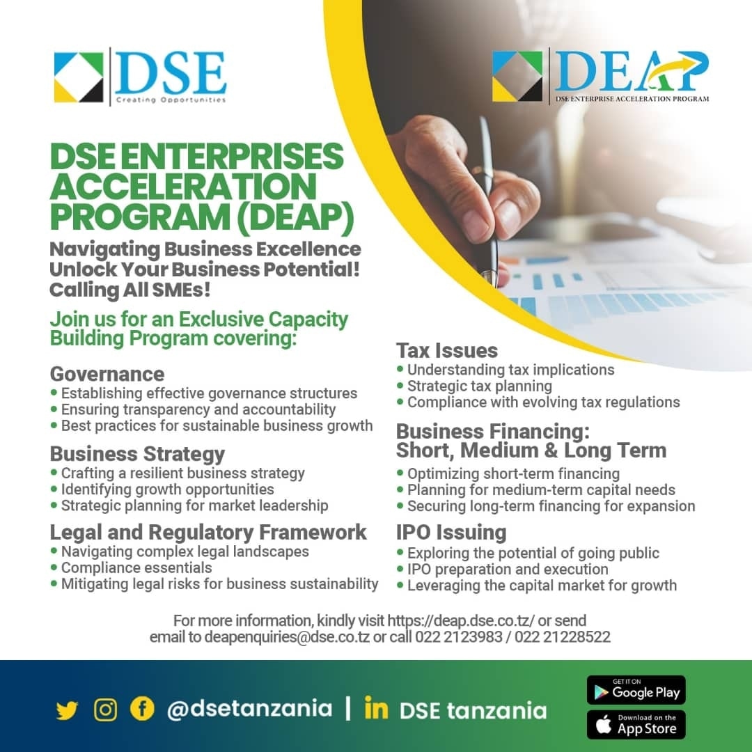 Apply for the 2024 DSE Enterprises Acceleration Program - DEAP. A capacity building programs for SMEs