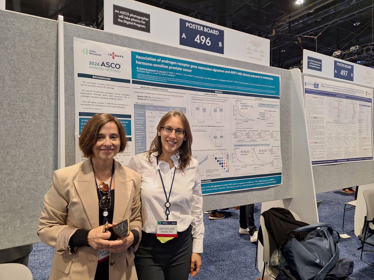 MartaGdeH's tweet photo. 👉🏼 Check out our poster 496; 
High expression of androgen receptor-gene signature correlates with better prognosis in #mHSPC ✅, while #ARV7 is associated with adverse outcomes❌
 @begona_mellado #ASCO24 https://t.co/GkpaVKkxmL