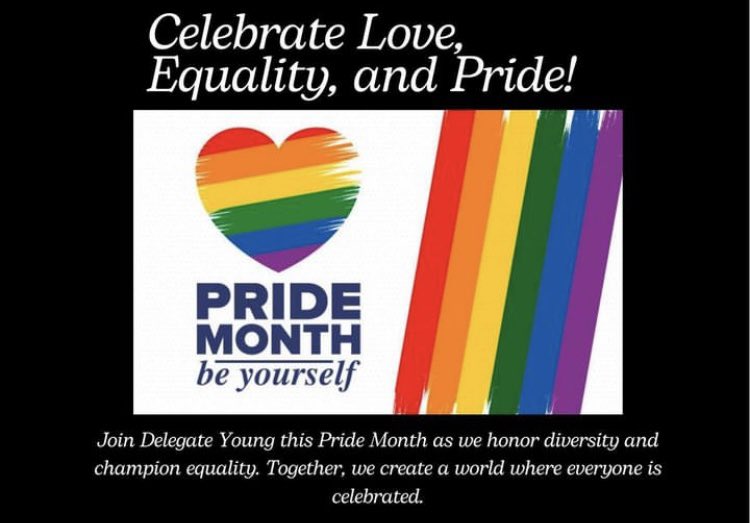 YoungDelegate's tweet photo. As we celebrate Pride this month let's raise our voices and show the world that #Maryland stands for love, diversity, and inclusion! 🌈🦀🌳 #PrideMonth #LoveMaryland #InclusiveState #EqualityForAll https://t.co/KE006HDoR4