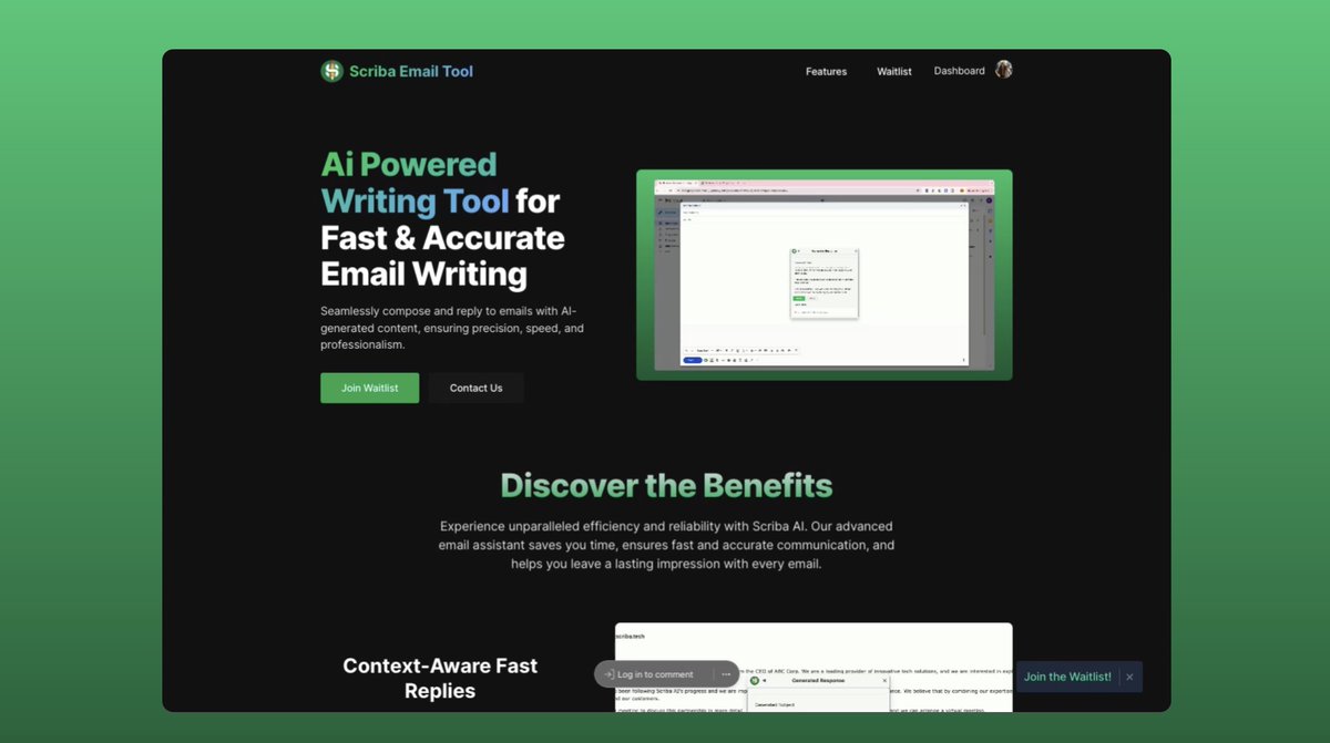 ScribixEmail's tweet photo. Introducing Scriba AI ✏️

After months of hard work, we are in the final stages of launching our software. 
Join our waitlist for exclusive early access and be among the first to try our beta at https://t.co/cwbFd7AFH0. 
✉️  #EmailAssistant #SaaS #AssistantAi #EmailAutomation https://t.co/QuWweULtTC