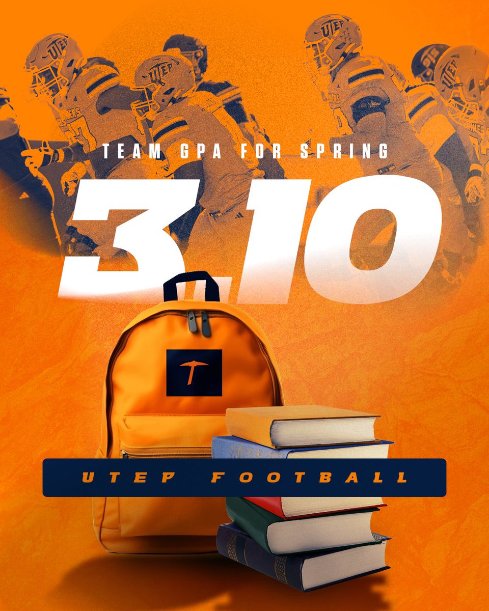 𝐁𝐄𝐒𝐓 semester GPA in the last decade‼️ Doing 𝐖𝐎𝐑𝐊 in the classroom 🏈✖️📚 #WinTheWest | #PicksUp ⛏️