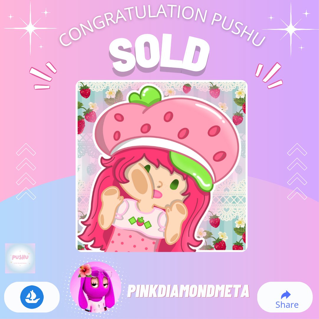 SOLD AGAIN😭🥳💗💕🎂

Wow, I'm so happy to get sold out on my birthday💗 thank you very much <a href="/Pinkdiamondmeta/">🌸EtherealQueen.eth🌸AKCB</a> 💝 Thank you for your support, welcome to the Pushu family, I will send a birthday cake Airdrop 🤗🩷 Have a Nice day🥳