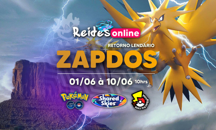 siteHeyPikachu's tweet photo. Zapdos está de volta como 'Retorno Lendário' nas reides de 5 estrelas do jogo 'Pokémon GO'. Separamos uma lista atualizada com os melhores counters para batalhar contra, e capturá-lo com maior facilidade, confira no site: https://t.co/0V6DD5fRnX
#PokemonGO #reides #Zapdos https://t.co/GRfFwYhIkM