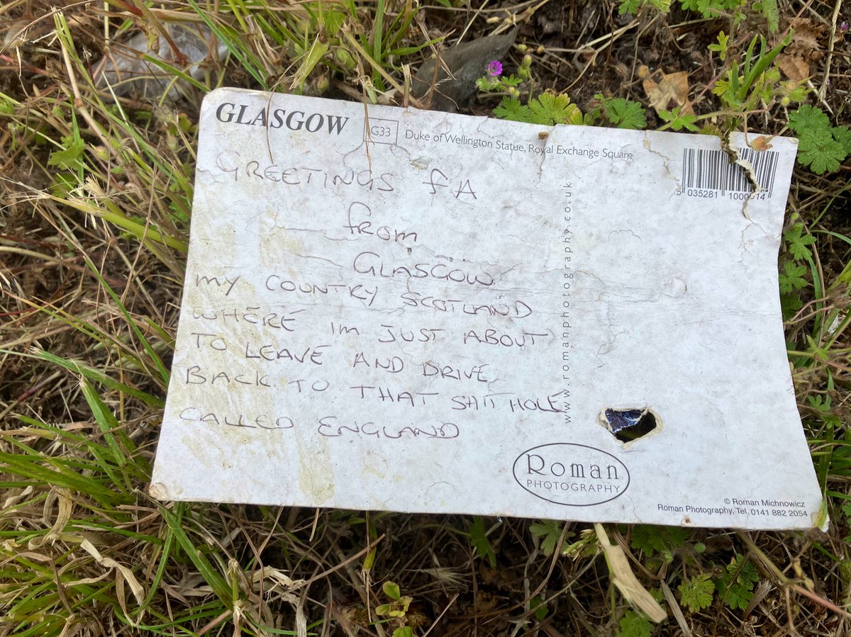 CEA_NIRL's tweet photo. Funniest thing we found was this postcard - someone really hates living in England 😂😂😂 https://t.co/bkamkK2bO1