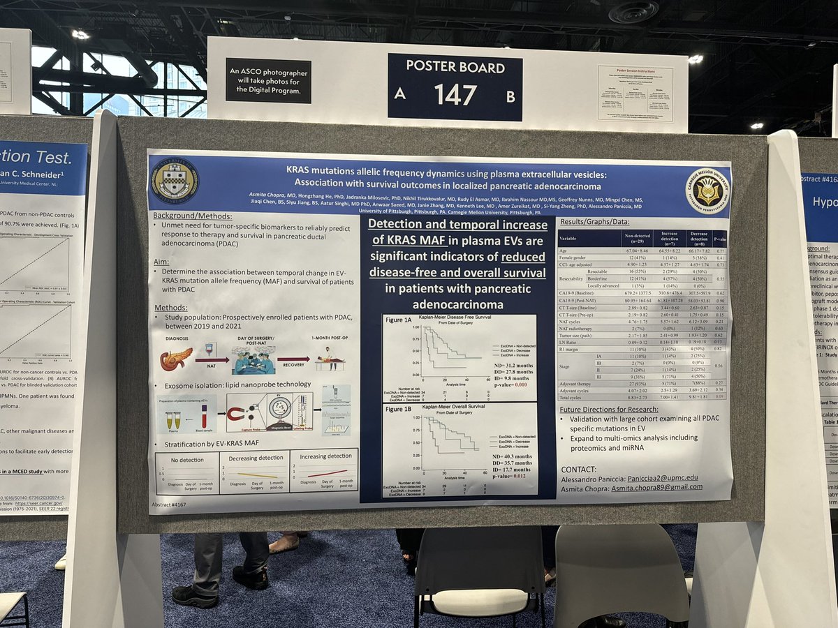 Asmita Chopra (@chopra_asmita) on Twitter photo Amazing time at <a href="/ASCO/">ASCO</a>- Presenting our pilot work on the use of #exosomes #KRAS #mutation detection and survival of patients with #pancreatic cancer. Thanks to my mentors <a href="/paniccia_ale/">Alessandro Paniccia</a> <a href="/UPMCSurgOnc/">UPMCSurgicalOncology</a> for their guidance and constant support! Amazing time at <a href="/ASCO/">ASCO</a>- Presenting our pilot work on the use of #exosomes #KRAS #mutation detection and survival of patients with #pancreatic cancer. Thanks to my mentors <a href="/paniccia_ale/">Alessandro Paniccia</a> <a href="/UPMCSurgOnc/">UPMCSurgicalOncology</a> for their guidance and constant support!