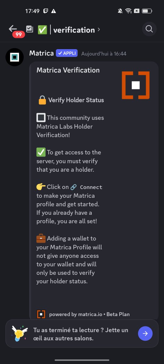 _Amkre's tweet photo. @poncefleur @Miztix_ @discord_fr @discord_support Je m'en suis douté. A quel moment tu mettrais un wallet NFT comme vérification https://t.co/41sv1ntRIG