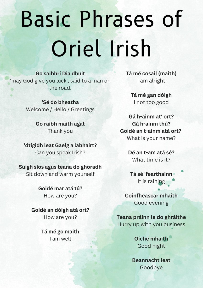 Tuairisceoir's tweet photo. Gaelg Oiriall, ar eagla na heagla - cáil rudaí ann nach ann dóibh i nGaeilge na linne seo. https://t.co/n3iVPHy0ol