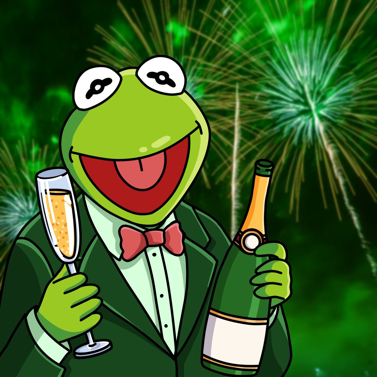 who's ready to celebrate the 1b$ $KERMIT market cap?

Kermit got the champagne, and will invite $PEPE holders too!🍾