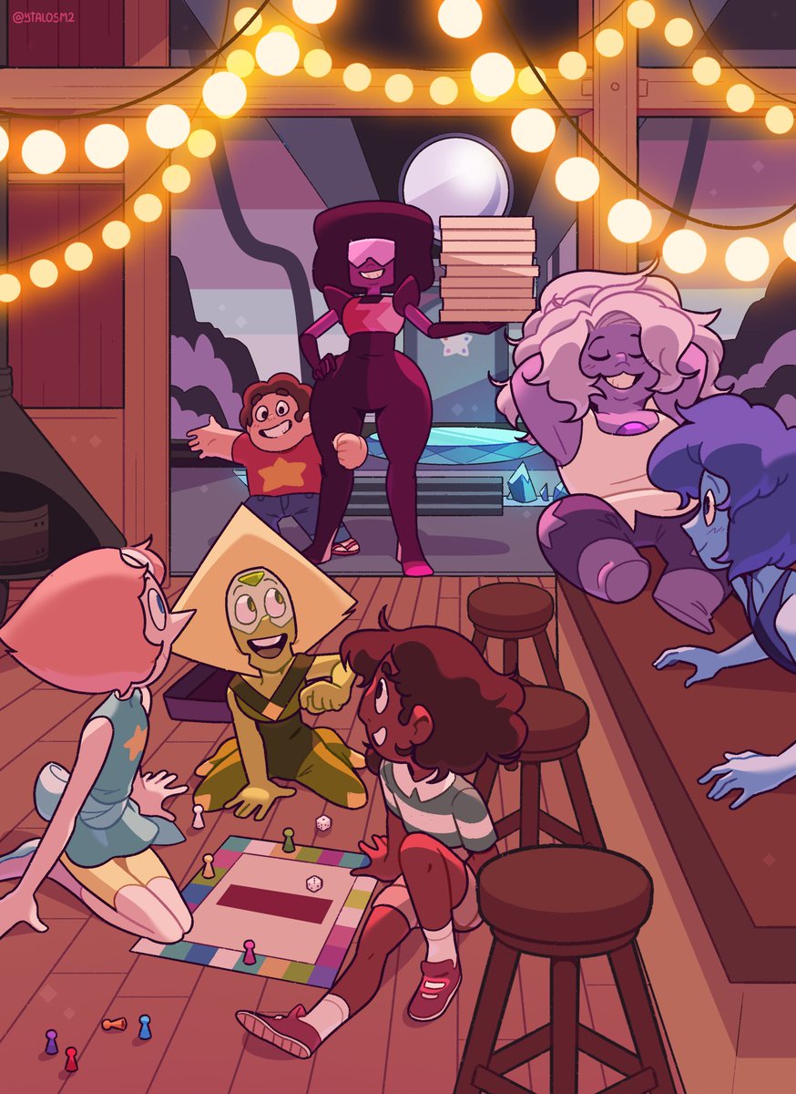 YtaloSM2's tweet image. game night  🎲 #stevenuniverse