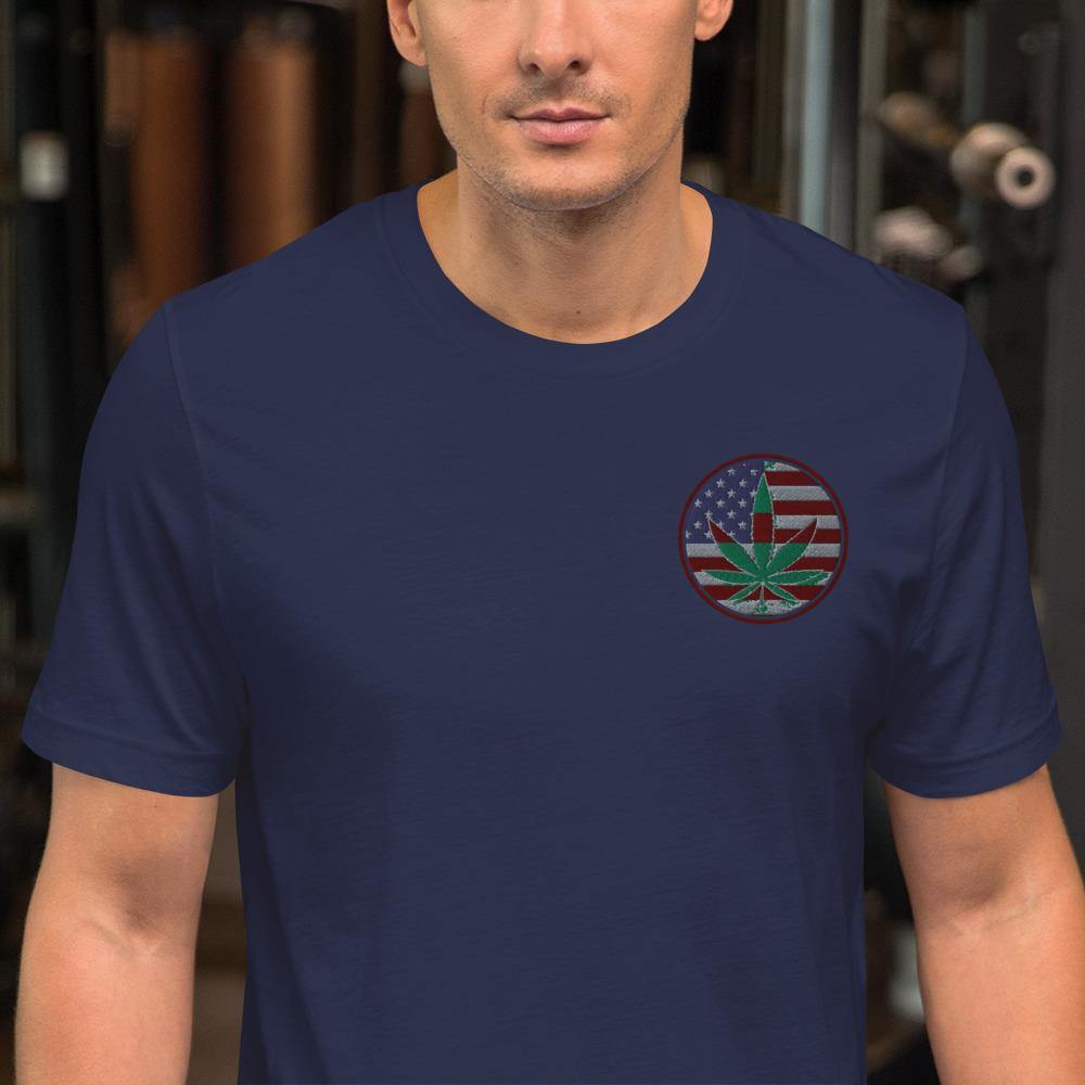 ApparelLegalize's tweet photo. Sativa Edition Embroidery Short-Sleeve T-Shirt https://t.co/wnxORBexcp $21 Legalize Marijuana Apparel https://t.co/MuiQnW7Myl