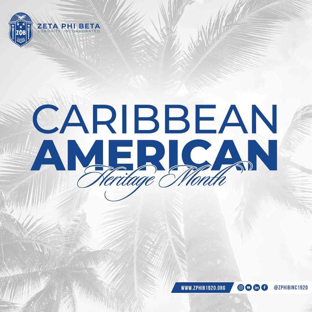 OmegaMuZeta1920's tweet photo. Let’s see your flags!! 
Zeta Phi Beta Sorority, Incorporated recognizes and celebrates the contributions of Caribbean people to art, music, cuisine, literature, and so much more. https://t.co/V5lwBUYCi8