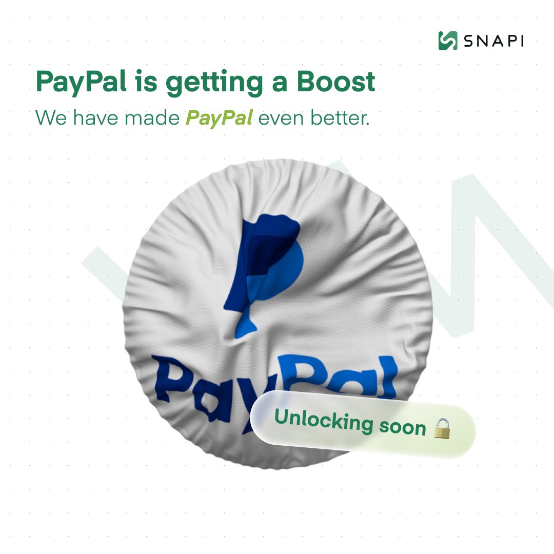 snapicash's tweet photo. "Big news! Our PayPal integration is getting an upgrade. 💸 Faster, smoother, and better than ever! #PayPalUpgrade #SnapiImprovements #SeamlessPayments" https://t.co/rPubi5eek0