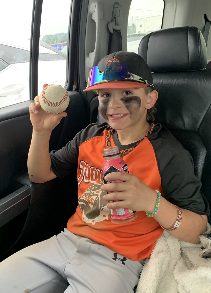 BHS_Shillinator's tweet photo. When blue gives you a game ball. Proud of ya kid! 💪🏼🧡⚾️ https://t.co/wfSv87qX2t