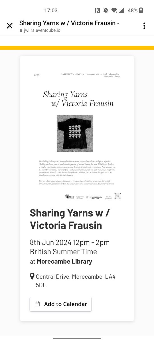 sewingclancs's tweet photo. Less than a week to go!
Join us for a workshop about cool ways to reduce textile waste with @VictoriaFrausin
Free event, lunch included, booking required.
Book, Share,Join!
https://t.co/hJ7ZKC7Z3b https://t.co/vIOUo5jpVF